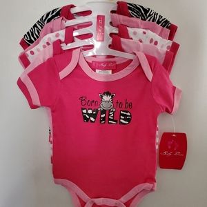 5 pack baby girl onesie